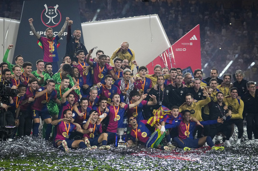 Barcelona defeats Real Madrid once more, clinching the Spanish Super Cup title with a score of 5-2.