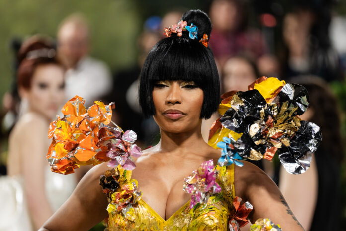 NEW YORK, NEW YORK - MAY 06: Nicki Minaj attends the 2024 Met Gala celebrating 