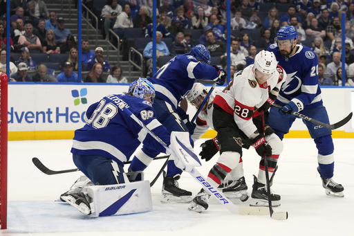 Lightning triumph over Senators 5-1 to complete 2-game series sweep in Florida.