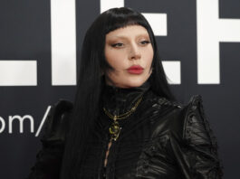 Lady Gaga arrives at the 67th annual Grammy Awards on Sunday, Feb. 2, 2025, in Los Angeles. (Photo by Jordan Strauss/Invision/AP)