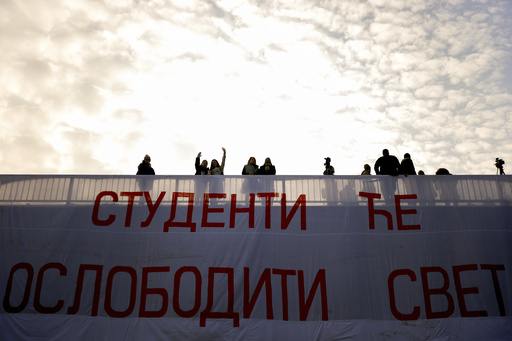 Serbian students overnight occupy a Danube bridge amid rising anti-corruption protests