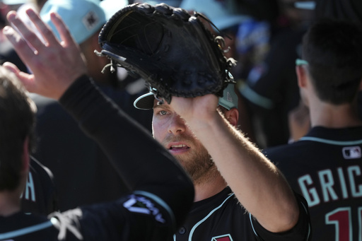 Corbin Burnes fans every batter he encounters in his spring training debut for the Diamondbacks.