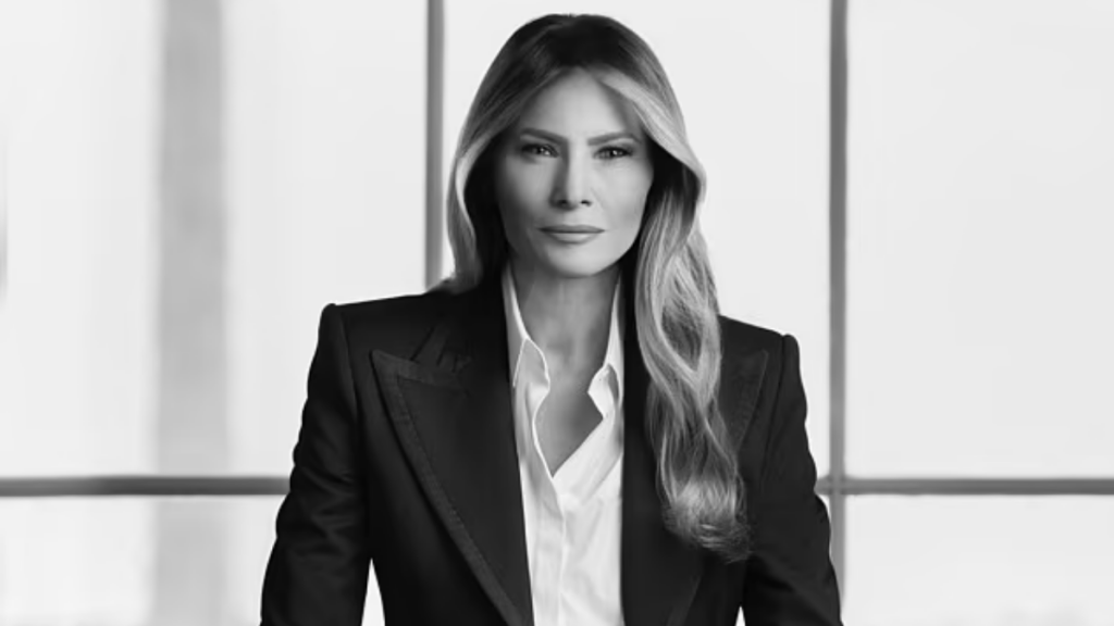 The publisher's catty carping in the wake of Melania’s recent official White house portrait (pictured) suggests that there has been little thawing in relations.