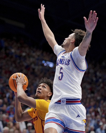 No. 16 Kansas overpowers No. 8 Iowa State in crucial matchup for both squads in the Big 12 standings