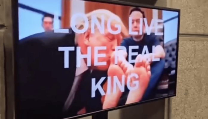 This video of Trump kissing Elon Musk’s feet is playing in the federal Department of Housing and Urban Development cafeteria this morning