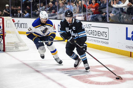 Blues conquer Utah 2-1 with Jordan Kyrou’s clutch late goal, ending four-game skid