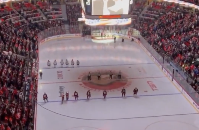 Thousands of people in Ottawa, Canada, loudly boo the United States national anthem during an NHL game.