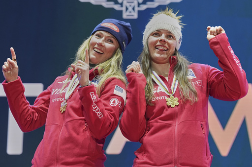 Shiffrin declares that winning gold alongside childhood friend Johnson ‘outshines all the medals I’ve earned’