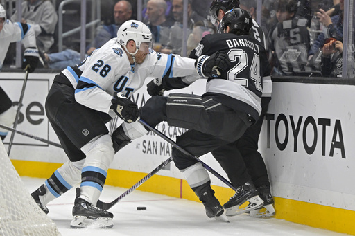 Doughty’s three goals aid Kings in defeating Hayton’s hat trick for a 5-3 victory against Utah