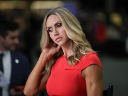 Lara Trump at "The ABC News Presidential Debate: Race for the White House" held at the National Constitution Center on September 10, 2024 in Philadelphia, Pennsylvania. (Photo by Bryan Dozier/Variety via Getty Images)