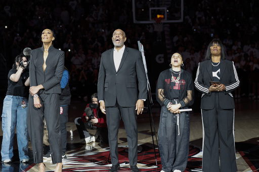 Edwards powers No. 2 South Carolina to 83-66 victory against Auburn during Wilson’s jersey retirement ceremony