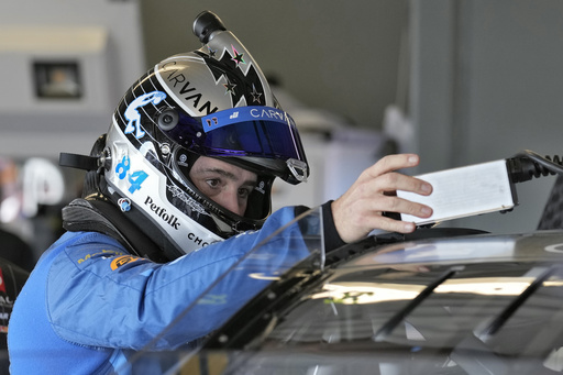 Denny Hamlin heads a swift contingent of Toyotas during the initial practice session for the Daytona 500 in NASCAR.