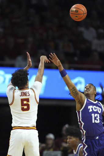 Jones nets 24 points, while Momcilovic contributes 14 in comeback from injury as No. 8 Cyclones defeat TCU 82-52.