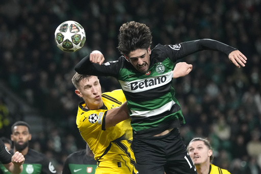 Sporting faces potential Champions League elimination following defeat to Dortmund, continuing a decline since Amorim’s departure.