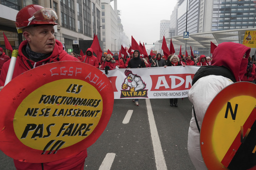 Nearly 100,000 rally against Belgium’s proposal to cut social services as part of debt reduction efforts