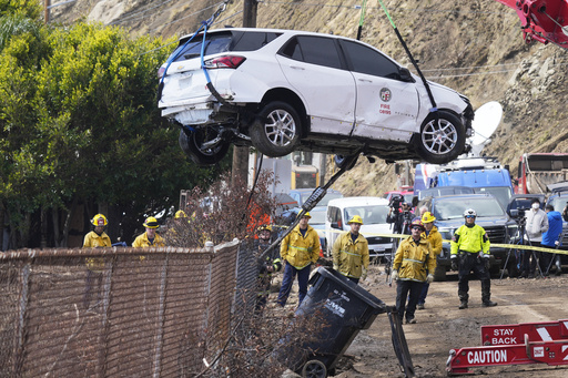 Flooding threatens the Eastern U.S. as a California city, recovering from wildfires, prepares for mudslides.