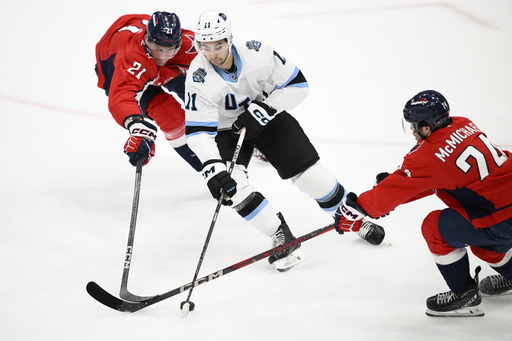 Nick Schmaltz scores the decisive shootout goal, leading Utah to a 5-4 win against the Capitals.