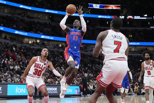 Cunningham nets 29 points as Pistons triumph over Bulls again, 128-110.