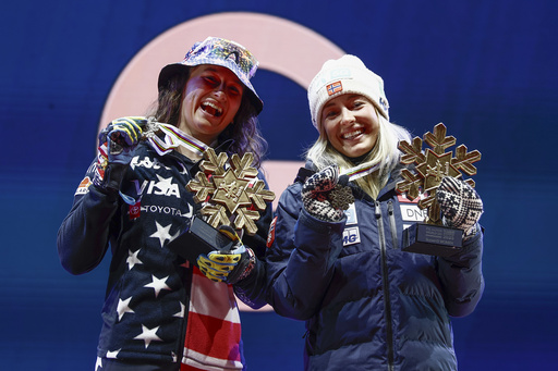 US skier Lauren Macuga highlights her ‘quirky dance moves’ in celebration of her bronze medal at her world debut