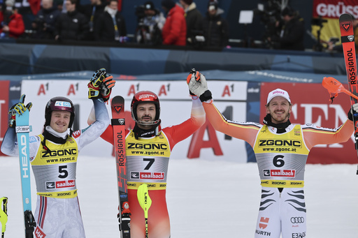 Meillard clinches slalom gold, concluding a remarkable week for the Swiss ski team at the world championships.