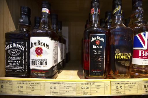 Increasing trade war tensions lead to a decline in American whiskey sales.