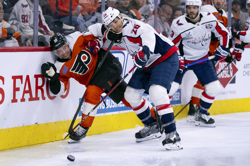 Ovechkin nets 879th goal, inches closer to Gretzky’s mark in Capitals’ 4-3 victory over Flyers