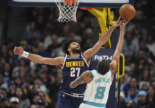 Jamal Murray nets 34 points as Nuggets fend off Hornets 129-115 for ninth consecutive victory