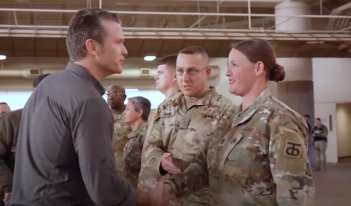 Secretary of Defense Pete Hegseth stormed the US-Mexico border in El Paso, Texas, making bold promises. He pledged full Pentagon support to Border Patrol. (Photo: NYP/YouTube)