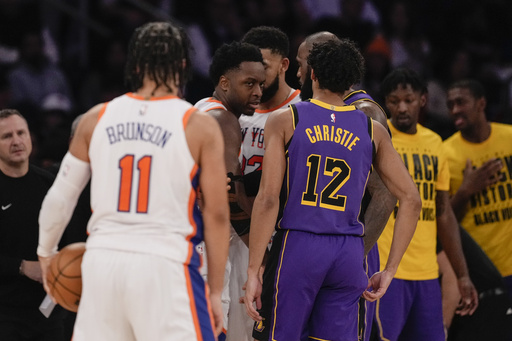 Anunoby of the Knicks sidelined for his first game this season due to a right foot sprain.