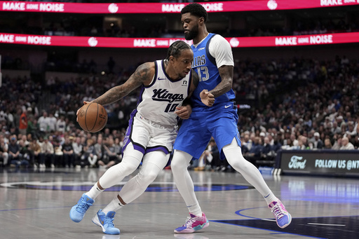 DeRozan nets 42, including game-winning shot in overtime, as Kings narrowly defeat shorthanded Mavericks 129-128.