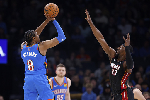 Gilgeous-Alexander nets 32 points as Thunder comeback from 21-point deficit to defeat Heat 115-101.