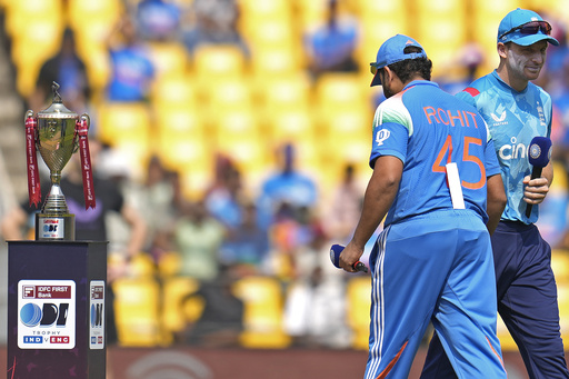 England opts to bat first after winning the toss in the first ODI against India