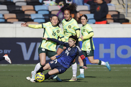 Mina Tanaka nets a pair as Japan secures a 4-0 victory over Australia in the SheBelieves Cup debut.