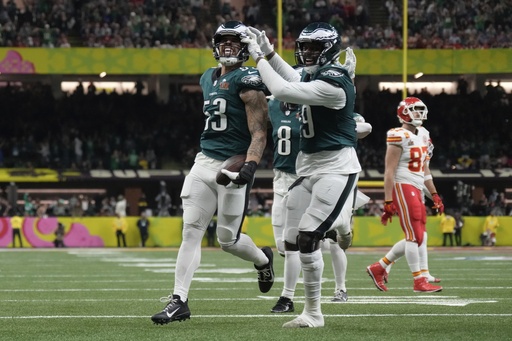 Eagles’ defense overpowers Mahomes, leading to a commanding victory over Kansas City for the team’s second Super Bowl title.