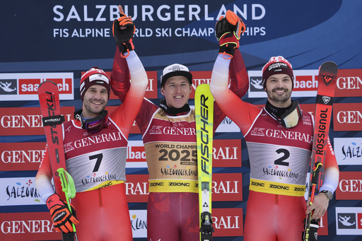 Austrian athlete Raphael Haaser secures gold in men’s giant slalom at Alpine World Championships.