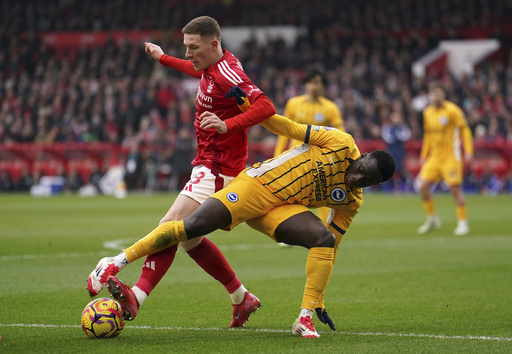 Chris Wood nets three goals in 7-0 victory for surprising Premier League title hopefuls Nottingham Forest