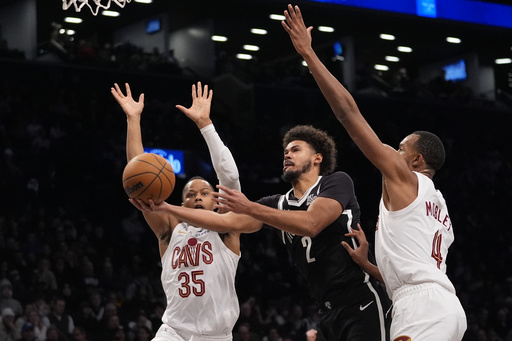 Cavaliers top the Nets 110-97 with Donovan Mitchell contributing 26 points, maintaining their lead in the Eastern Conference.