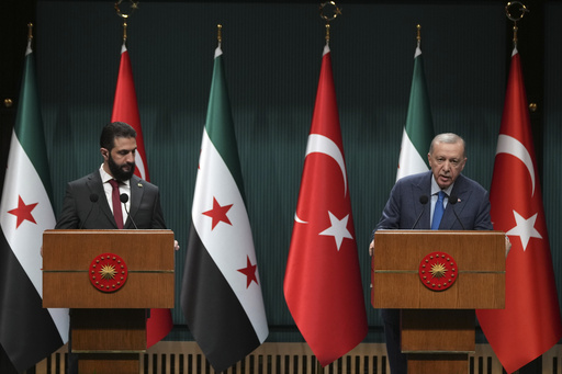 Syria’s acting leader meets with crucial partner Turkey during his second trip abroad.