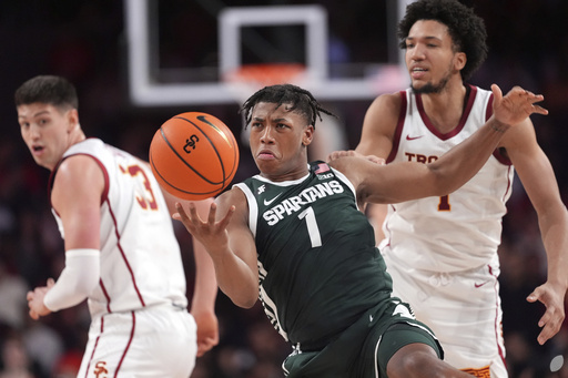 Claude and Yates III Guide USC to 70-64 Victory Over No. 7 Michigan State, Ending Spartans’ 13-Game Win Streak