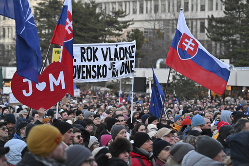 Thousands gather in Slovakia to commemorate the 2018 murders of an investigative reporter and his partner.