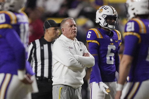 LSU’s Brian Kelly responds to allegations from former safety Greg Brooks Jr.’s family made earlier this week.