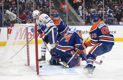 Maple Leafs defeat Oilers 4-3, snapping their three-game losing streak