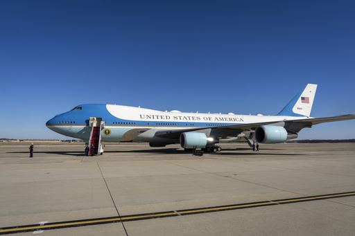 Trump inspects Boeing aircraft to review features for delayed new Air Force One model