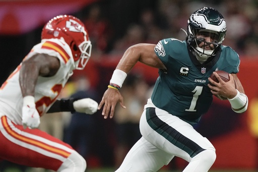 Breaking News: Eagles defeat Chiefs 40-22, ending their chance for a third consecutive Super Bowl title.