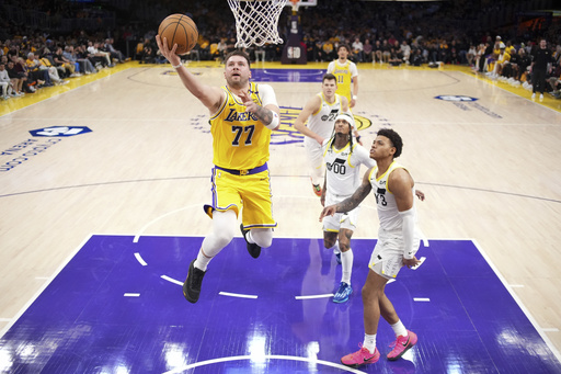 Luka Doncic shines in his first game with the Lakers, teaming up with LeBron James to secure a 132-113 victory against Utah.