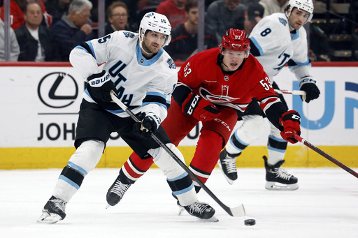 Seth Jarvis and Sebastian Aho lead the Carolina Hurricanes to a 7-3 victory over Utah