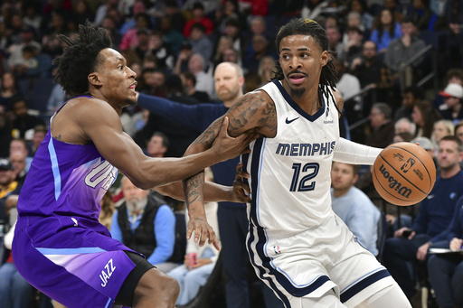 Grizzlies’ Ja Morant sits out for the second consecutive game due to a painful right shoulder.