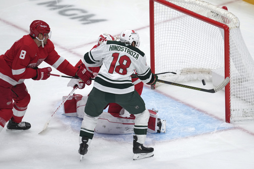 Rossi’s overtime goal seals Wild’s 4-3 comeback win against Red Wings