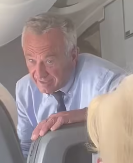 The clip, posted on X, shows RFK Jr speaking to someone behind him on the plane before squeezing a bright blue dye in what looks like water. It's unclear when the video was filmed