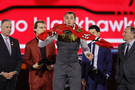 Blackhawks call up D Artyom Levshunov from AHL and put D Louis Crevier on injured reserve